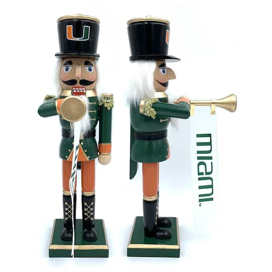 14" College Bugler Nutcracker By Santasworkshop in University Of Miami | 14.25" x 4" x 6.5" | Michaels®